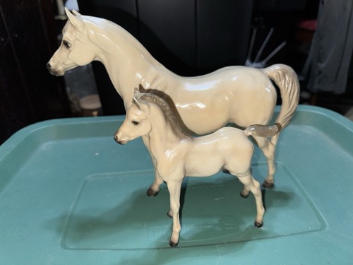 Breyer Horse Arabian Family Joy #9 and Pride #8 Glossy Vintage Made in USA