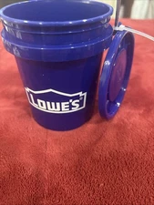 New 2025 Lowe's Blue Mini Bucket with Lid Very Hard To Find Item