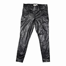 Old Navy Stevie High Rise Faux Leather Pants Black Womens Stretch Size Large