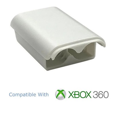 Ersatz Akku Pack Abdeckung Schale Rückseite für Xbox 360 Wireless Controller Weiß