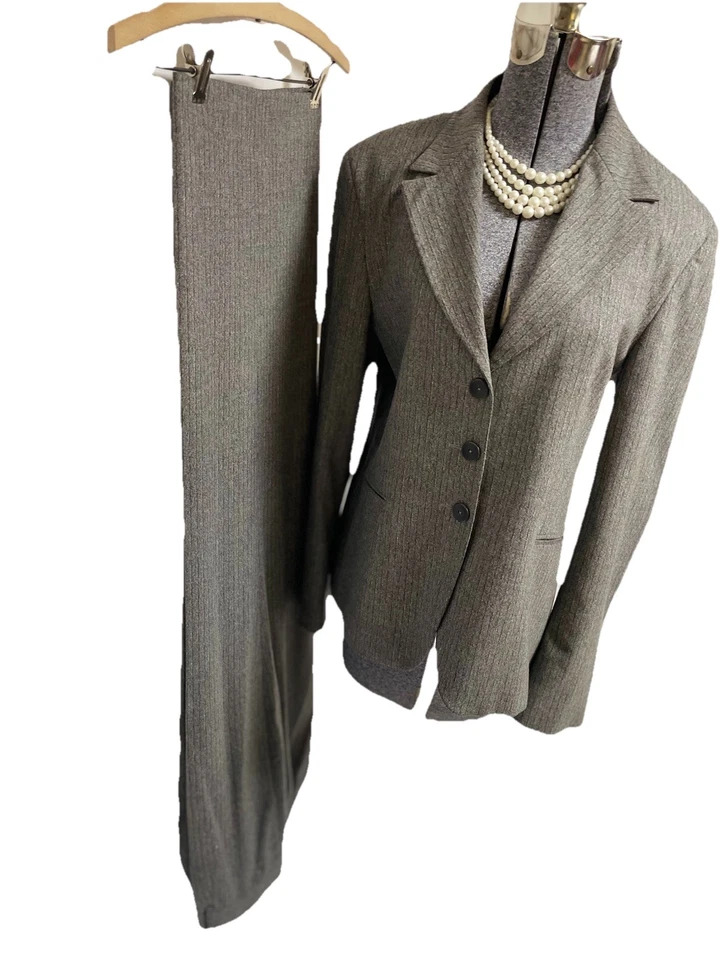 Terno calça Zanella feito na Itália tamanho 14 conjunto de duas peças mistura de algodão leve - Imagem 4 de 4