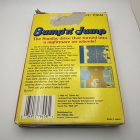 1988 NINTENDO NES VIC TOKAI BUMP 'N' JUMP CIB W/ BOX CART MANUAL TESTED WORKS