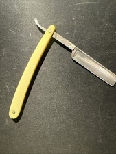 Frank X. Hess Wedge Straight Razor #100- Handle White Celluloid - 1930 - 1950