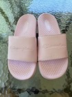 Champion Women’s Pink Leather Logo Slide Sandals Slip-On Size 7 Standard — photo 2