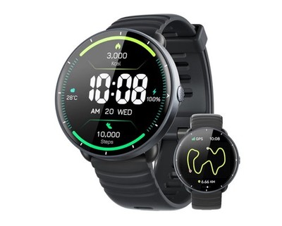 Amoled Smart Watch 1.96'' HD Fitness Bluetooth Waterproof Swimmer Watch BLACK