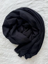 Black Handmade Pashmina Shawl Himalayan Cashmere Travel Wrap Ladies Stole