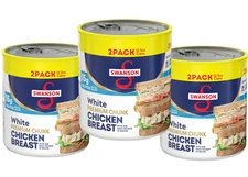 Swanson White Premium Chunk Chicken Breast with Rib Meat in Water, 3 packs  12.5