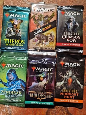 Lot of 6 Magic The Gathering MTG Sealed Packs - Unopened Draft Boosters!