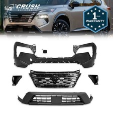 For 2024-2025 Nissan Rogue Front Bumper Cover Kit With Grille W/ Tow Hook Hole