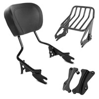Sissybar + GepäCkträGer W1 FüR Harley Davidson Road King Classic 14-19 Schwarz