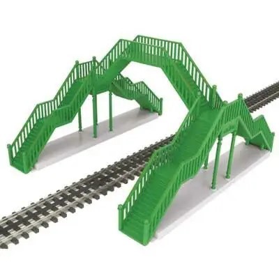 Atlas 669172 O Green Single Track Pedestrian Crosswalk Bridge