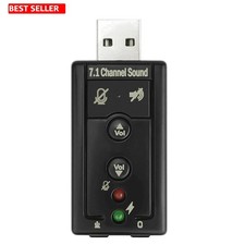 Sound Card External 7.1 Channel Audio Adapter USB 2.0 Full-Speed 12Mbps Stereo