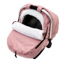 Winter Baby Car Seat Cover Canopy Sherpa Fleece Lined Infant Carrier Warm