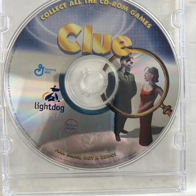 Clue Full Version PC Computer Game CD-ROM  1998  Game Only No Artwork Slim Case