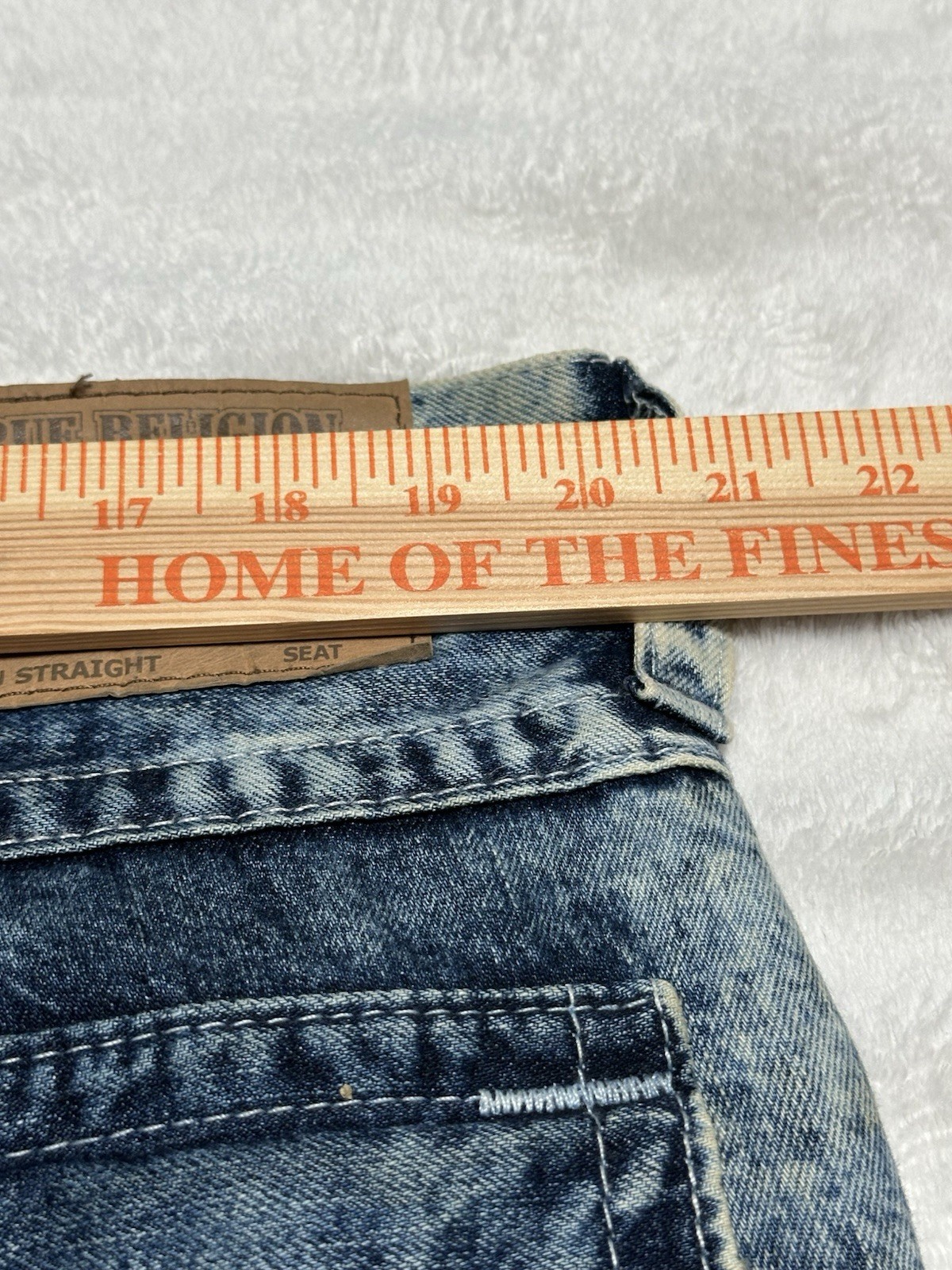 Vintage True Religion Jeans Mens 38 Blue Straight Made in Mexico. READ thumbnail 6