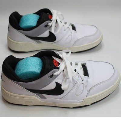 Nike Full Force Low Basketball Shoes White Black Size 9.5 Mens FB1362 -101