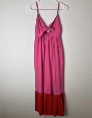 Tabitha Brown x Target Sleeveless Tie Front Linen Maxi Dress XS Mgd | eBay