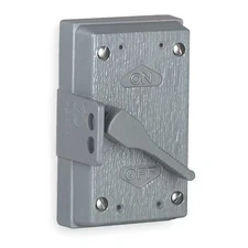 Hubbell Killark Fz8647 Weatherproof Cover, Switch Box Type, 1 Gang, Aluminum,