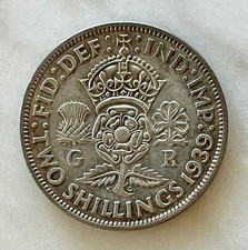 1939 Great Britain .500 Silver Two Shillings King George VI *GB190
