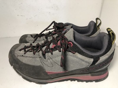La Sportiva Boulder X Grey Suede Leather Approach Shoes Womans 8