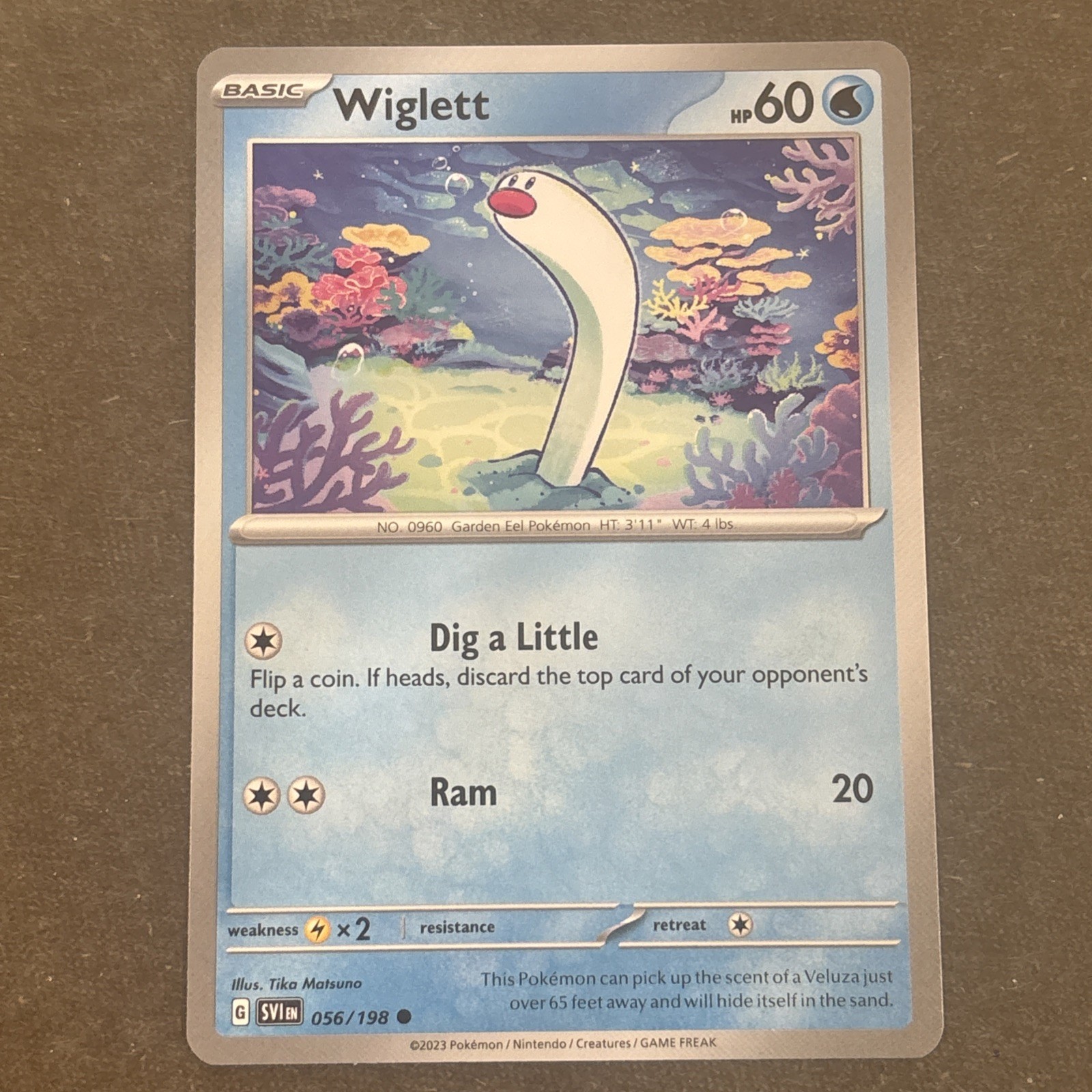 Wiglett 056/198 SV01: Scarlet & Violet Base Set Regular Pokémon TCG NM