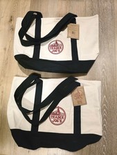 Trader Joe's bags BRAND NEW with Tags white and Navy blue with pockets!! 