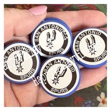 4 Pce SAN ANTONIO Basketball Team Silicone Focal Beads DIY Jewelry Pens NEW