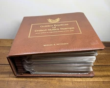 Golden 22k Replicas Of United States Stamps Album 46 First Day Covers 1980-82