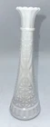 Vintage Anchor Hocking White Milk Glass Stars & Bars Bud Vase 9” Scallop Top
