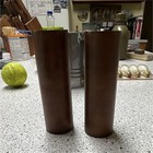 Dark Brown Wood Cylindrical Salt & Pepper Shakers Set, 2-Piece — photo 1