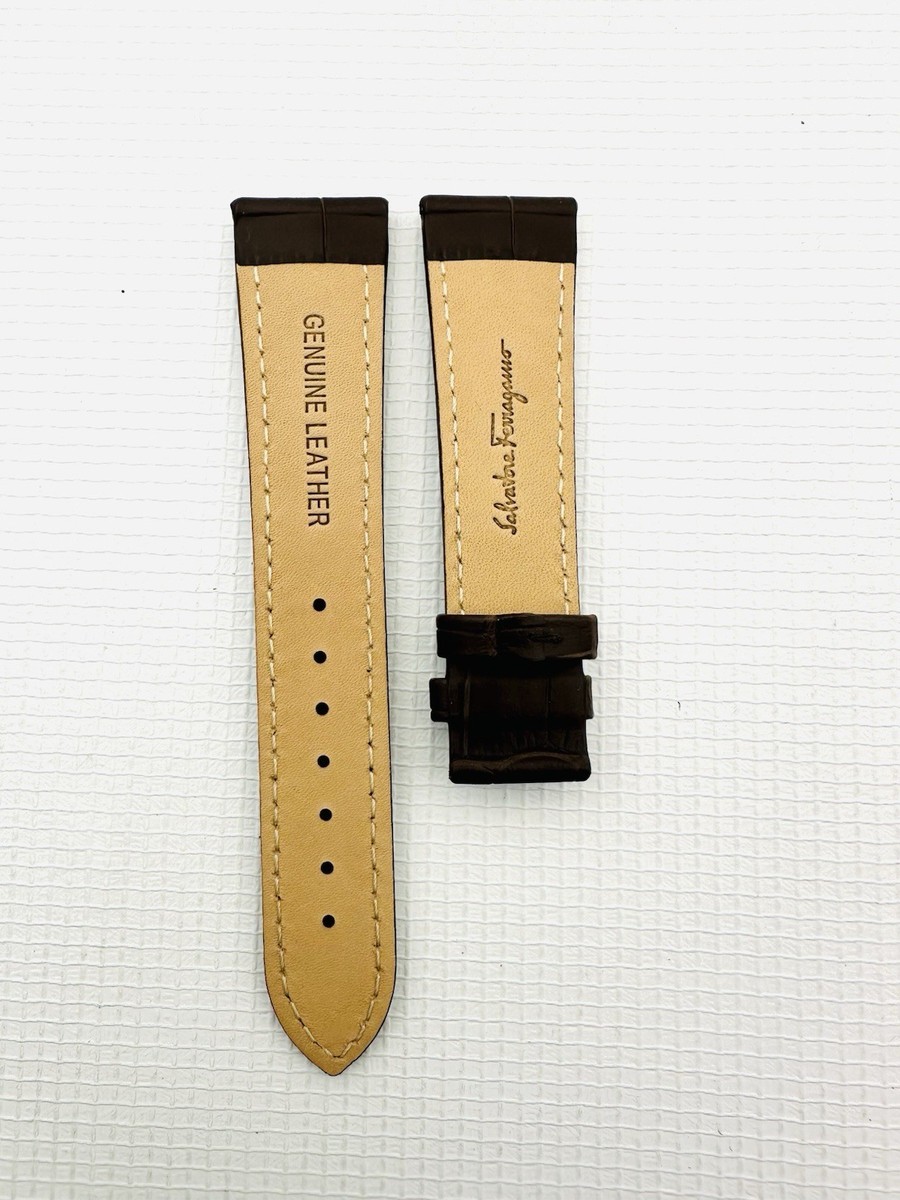 SALVATORE FERRAGAMO WATCH STRAP, FQ , FQ1 , DARK BROWN , FERRAGAMO