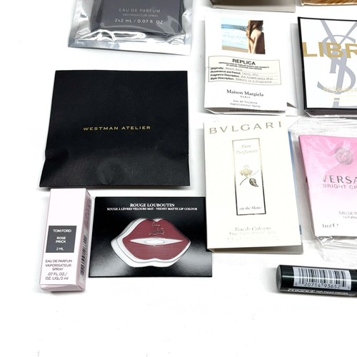 Perfume Lip Color Mascara Eye Serum Samples Lot of 17 Cartier Valentino Versace - Picture 4 of 10