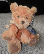 Russ Berrie Shining Stars new Honey Bear Fuzzy Soft Plush Tan Teddy Bear