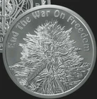 2 oz silver End The War On Freedom Cannabis  BU COA .999 pure pot Weed Marijuana