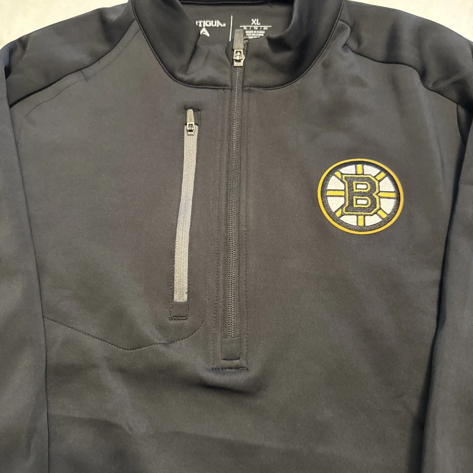 Pullover Boston Bruins Antigua 1/4 cremallera para hombre talla XL NUEVO SIN ETIQUETAS Foto 2 de 4