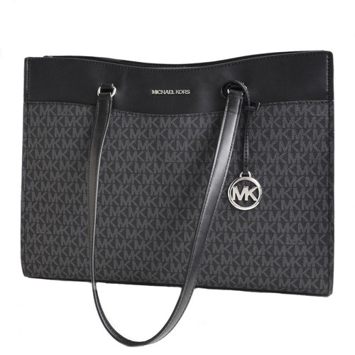 Sac Michael Kors sac à main Jet Set Travel LG MF PKT logo mort noir neuf - Photo 8 sur 14
