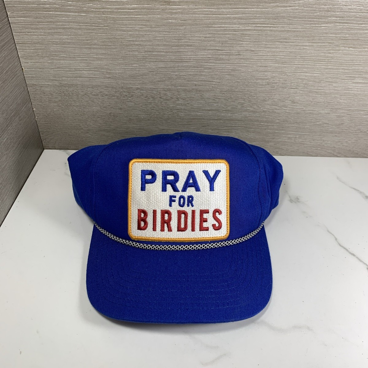 G/Fore Golf Hat Blue Snapback Pray For Birdies Patch Logo RARE | eBay