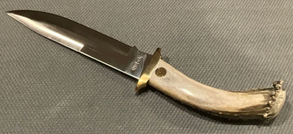 CUCHILLO CIERVO PLATA NRA CON FUNDA, 14,5” LARGO, DESCATALOGADO Y COLECCIONABLE Foto 4 de 4