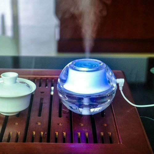Night Light LED Bulb Cool Mist Moisturizing Humidifier, Portable Small Lamp Blue - Picture 4 of 4
