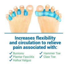 2 Pcs Toe Separator Pad Silicone Gel Pedicure for Foot Yoga, ONE SIZE FITS ALL