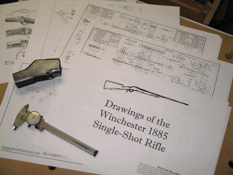 Winchester 1885 Single-Shot High Wall Rifle Blueprints!