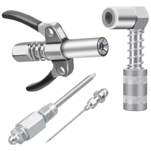 4pcs Grease Gun Fitting Tool Kit 90 Degree Coupler Adapter Needle Tips Dispenser - Picture 4 of 10