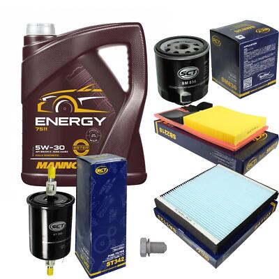 SCT Inspektionspaket 5 L MANNOL Energy 5W-30 für VW Polo 9N_ 1.4 16V Seat