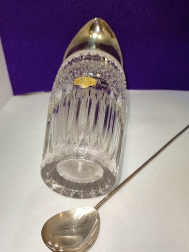 Shaker da cocktail in cristallo e argento, anni '60 - Foto 12 di 13