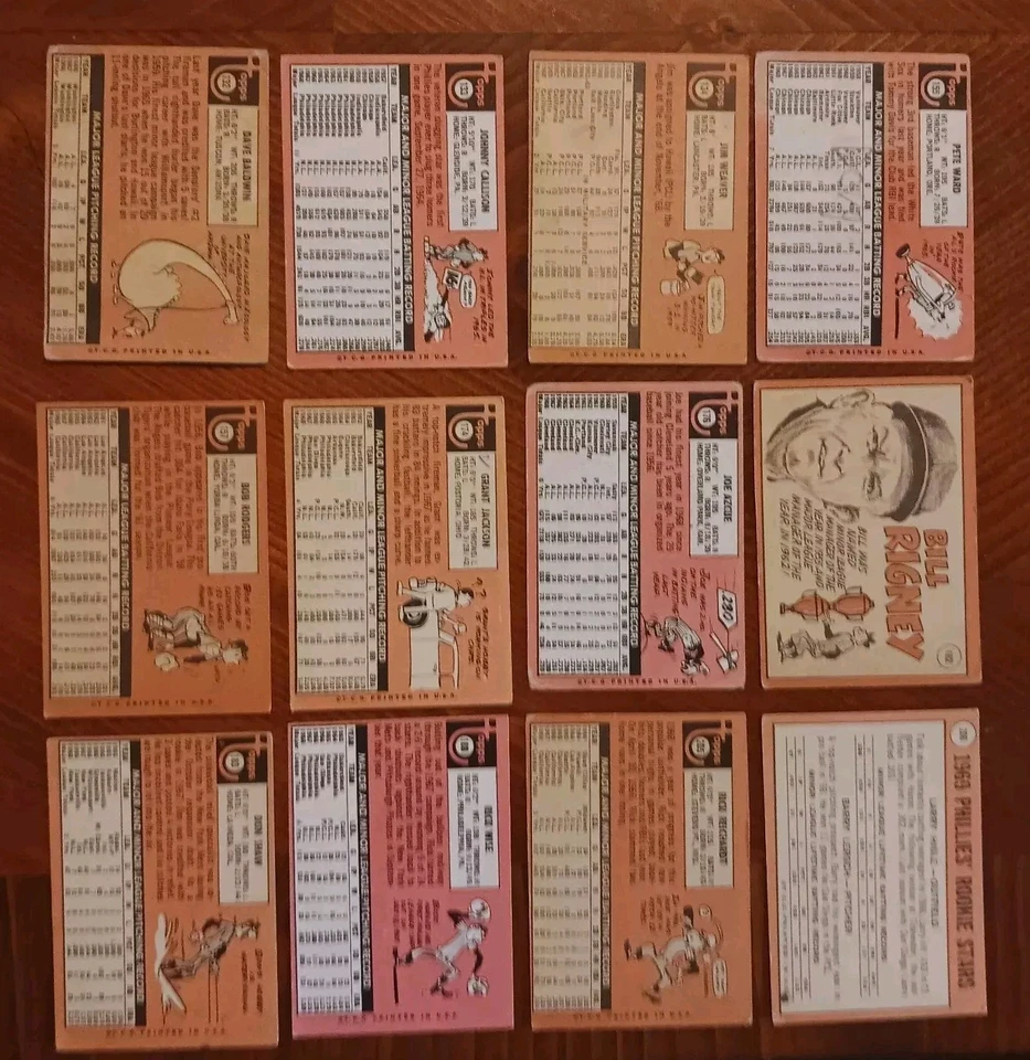 Lote de tarjetas de béisbol 1969 Topps - 80 diferentes - Jesus Alou | Fritz Peterson | Más Foto 3 de 4