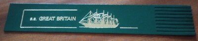 SS Großbritannien   Bristol grün Vintage Leder Lesezeichen GVC !! B112
