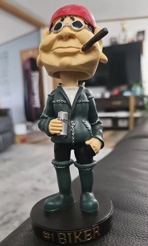 BIKER Bobble Head Statue- Harley Davidson Look used