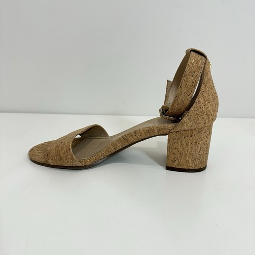 Vionic Rosie Cork Heels Women US 9 Brown Open Toe Ankle Buckle - Picture 3 of 13
