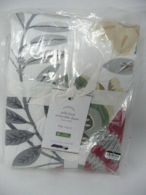 Pottery Barn Jolly Bird Sham King Quilted One
