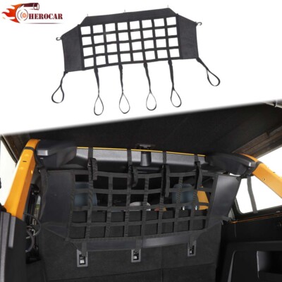 Black Trunk Rear Isolation Organizer  Divider Net for Bronco 4Door 21+ Exterior
